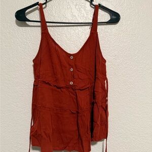 Women's Rust Sleeveless Top